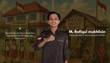 Divisi Pendidikan dan kebudayaan BEM Sumenep, M. Rofiqul mukhlisin saat menyatakan sikap terhadap sekolah rakyat (Za - garudajatim.com) 