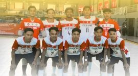 Tim futsal Universitas PGRI Sumenep saat foto bersama usia bertanding di porsenasma v (Istimewa - garudajatim.com) 