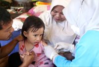 Puskesmas Pamolokan saat melakukan swiping vaksinasi ORI Campak di Desa-Desa (Za - garudajatim.com) 