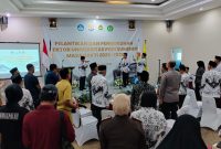 Asmoni, saat dikukuhkan sebagai Rektor Universitas PGRI Sumenep, Jawa Timur (Za - garudajatim.com)