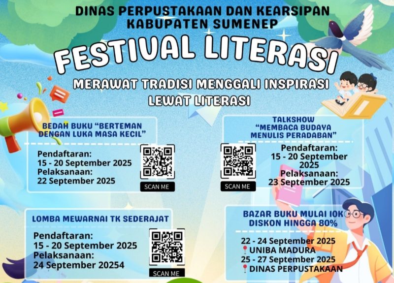 Flyer Festival Literasi Sumenep (Istimewa - garudajatim.com) 