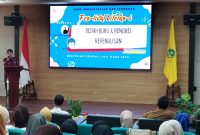 Kepala Dispusip Sumenep, Rudi Yuyianto, saat sambutan di acara festival literasi (Za/Di) 