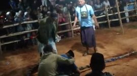 Peserta Lomba tarik tambang di Sumenep Berinisial M (40) meninggal dunia saat lomba berlangsung (Istimewa - garudajatim.com) 