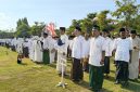 ASN dan non-ASN saat mengikuti upacara di momentum Hari Santri Nasional (Za - garudajatim.com) 