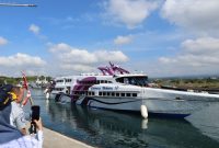 kapal cepat Express Bahari 1F Banyuwangi–Denpasar saat bersandar (Istimewa - garudajatim.com)