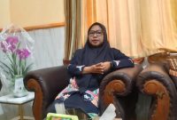 Kepala Dinkes P2KB Sumenep, Ellya Fardansah, saat menyampaikan tentang angka stunting (Za - garudajatim.com) 