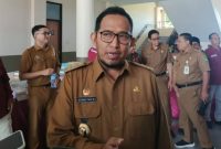 Bupati Sumenep, Achmad Fauzi Wongsojudo, saat diwawancarai tentang Porprov tahun 2029 (Za - garudajatim.com)