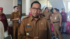 Bupati Sumenep, Achmad Fauzi Wongsojudo, saat diwawancarai tentang Porprov tahun 2029 (Za - garudajatim.com) 