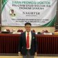 Ketua Dewan Pimpinan Cabang (DPC) Ikatan Sarjana dan Santri Indonesia Tasawuf Thoriqoh (ISSITA), Naghfir, saat sidang terbuka Pascasarjana  (Za - garudajatim.com) 