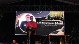 Kepala Brida Sumenep, Benny Irawan, saat sambutan dan mengumukan pemenang ajang inovasi daerah (Za - garudajatim.com) 