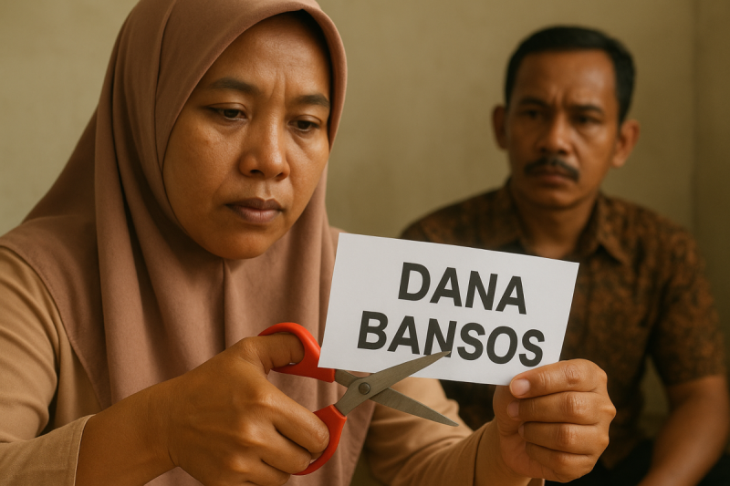 Ilustrasi foto dana Bansos di sunat (Za - garudajatim.com) 