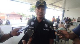 Koordinator Satuan Pelayanan Terminal, Handoko Imam Hanafi, saat mengungkapkan tentang peningkatan penumpang selama libur NATARU (Za - garudajatim.com)