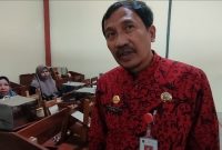 Kepala Dinas Koperasi UKM, Perindustrian dan Perdagangan (DiskopUKMperindag) Kabupaten Sumenep, Moh. Ramli, saat mengungkapkan tentang progres APHT (Za - garudajatim.com)