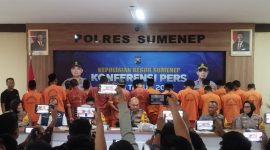 Polres Sumenep, Jawa Timur, saat melakukan Konferensi Pers Akhir Tahun (Za - garudajatim.com)