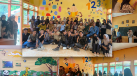 Mahasiswa Program Studi Pendidikan Guru Sekolah Dasar (PGSD) Universitas PGRI Sumenep, saat merancang tata ruang pembelajaran berbasis konsep pedagogis (Za - garudajatim.com)