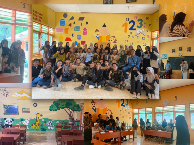 Mahasiswa Program Studi Pendidikan Guru Sekolah Dasar (PGSD) Universitas PGRI Sumenep, saat merancang tata ruang pembelajaran berbasis konsep pedagogis (Za - garudajatim.com)