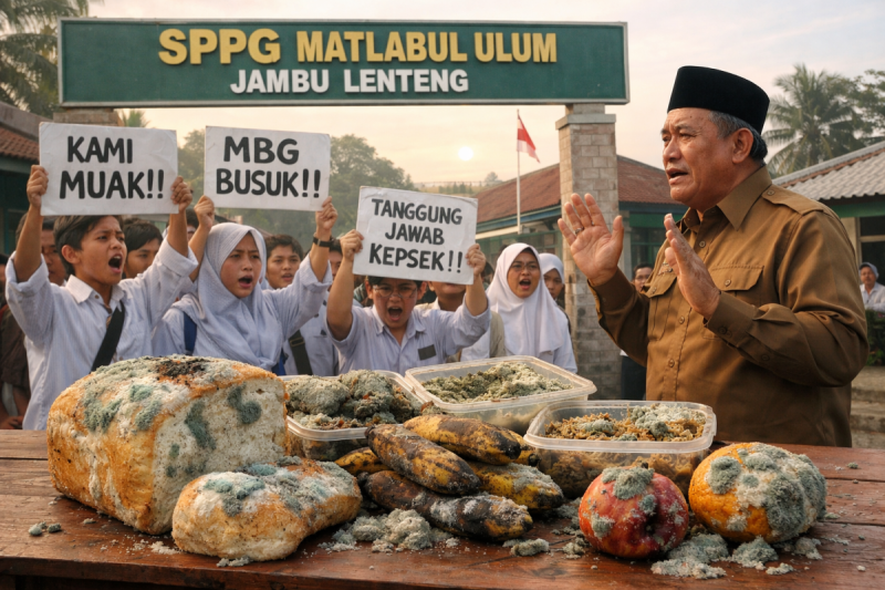 Foto ilustrasi SPPG sajikan makanan membusuk (Za - garudajatim.com)