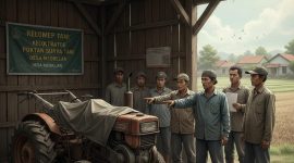 Foto ilustrasi bantuan handtraktor Kelompok Tani (Poktan) Surya Tani, Desa Meddelan, Lenteng,  Sumenep tahun 2021 diduga fiktif (Za - garudajatim.com)