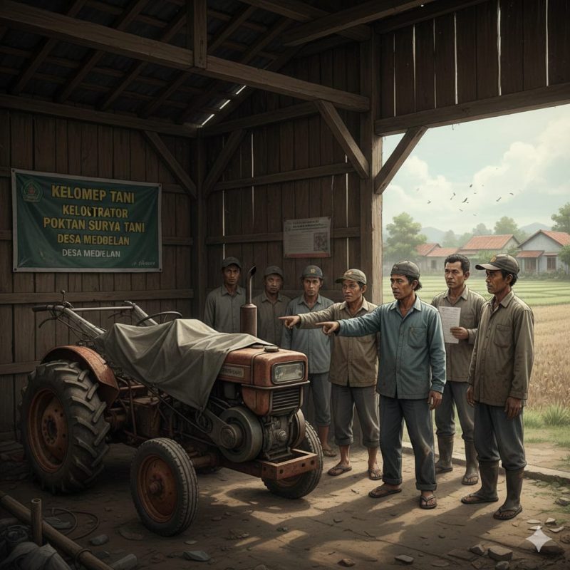 Foto ilustrasi bantuan handtraktor Kelompok Tani (Poktan) Surya Tani, Desa Meddelan, Lenteng,  Sumenep tahun 2021 diduga fiktif (Za - garudajatim.com)