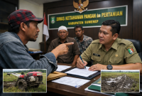 Foto Ilustrasi anggota Kelompok Tani (Poktan) Surya Tani, Desa Meddelan, Sumenep lapor ke DKPP (Ris - garudajatim.com