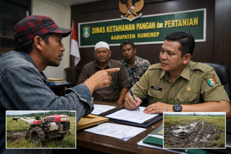 Foto Ilustrasi anggota Kelompok Tani (Poktan) Surya Tani, Desa Meddelan, Sumenep lapor ke DKPP (Ris - garudajatim.com