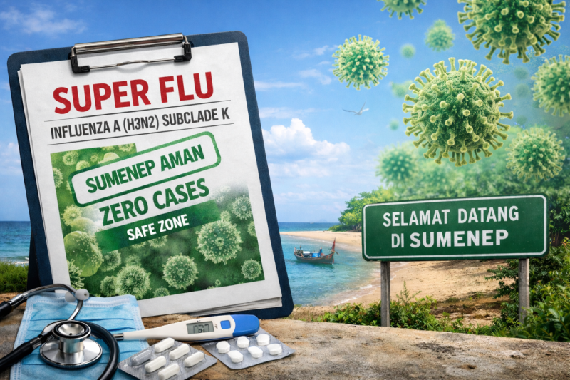 Foto ilustrasi influenza A (H3N2) subclade K atau super flu (Za - garudajatim.com)