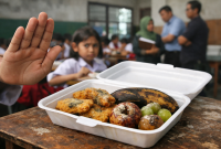 Foto ilustrasi Program Makan Bergizi Gratis (MBG) membusuk (Za - garudajatim.com)