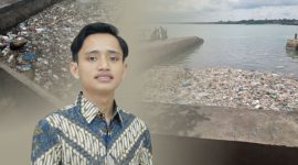 BEM UNIBA MADURA, M. Rofiqul Mukhlisin, saat ungkap tentang sampah di pulau Talango (Za - garudajatim.com)