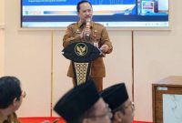 Kepala Bappeda Kabupaten Sumenep, Arif Firmanto, saat memaparkan arahan pembangunan kedepan (Za - garudajajtim.com)