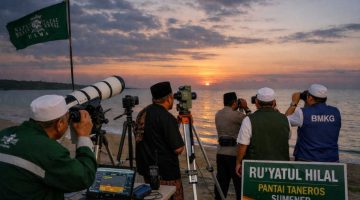 Foto ilustrasi LFNU Sumenep, saat melakukan pemantauan hilal (Za - garudajatim.com)