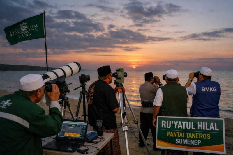 Foto ilustrasi LFNU Sumenep, saat melakukan pemantauan hilal (Za - garudajatim.com)