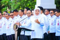 Gubernur Jawa Timur, Khofifah Indar Parawansa, saat angkat suara terkait gejolak global (Istimewa - garudajatim.com)