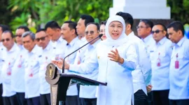 Gubernur Jawa Timur, Khofifah Indar Parawansa, saat angkat suara terkait gejolak global (Istimewa - garudajatim.com)