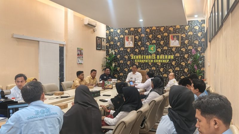 IWO Sumenep saat melakukan audiensi dengan satgas MBG (Za - garudajatim.com)