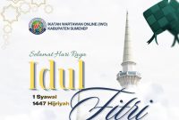 Flyer Ucapan selamat hari raya Idhul Fitri 1447 IWO Sumenep (Za - garudajatim.com)