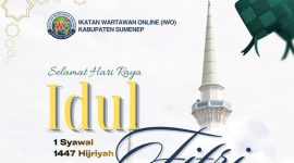 Flyer Ucapan selamat hari raya Idhul Fitri 1447 IWO Sumenep (Za - garudajatim.com)