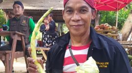 Kepala Dispusip Sumenep, Rudi Yuyianto, saat mengikuti kegiatan festival Ketupat (istimewa - garudajatim.com)
