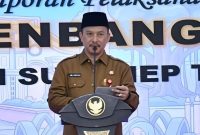 Kepala Badan Perencanaan Pembangunan Daerah (Bappeda) Kabupaten Sumenep, Arif Firmanto, saat menyampaikan 771 Aspirasi di acara Musrenbang RKPD (Za - garudajatim.com)