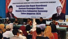 Dinas PUTR Kabupaten Sumenep saat menggelar sosialisasi program Bantuan Keuangan Khusus (BKK) Desa (Za - garudajatim.com)