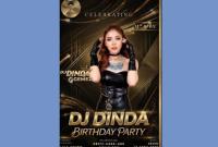 Flyer DJ Dinda Birthday Party akan berlangsung di Mr. Ball Sumenep (Istimewa - garudajatim.com)