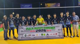 Salah satu club Bolavoli saat mengikuti Piala Bupati Sumenep (Za - garudajatim.com)
