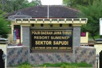 Foto tampak depan gedung Polsek Sapudi Sumenep (Za - garudajatim.com)