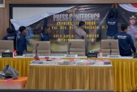 Polres Sumenep saat berencana konferensi pers dengan Kapolda Jatim (Za - garudajatim.com)