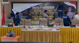 Polres Sumenep saat berencana konferensi pers dengan Kapolda Jatim (Za - garudajatim.com)