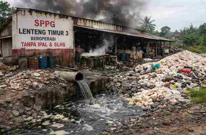 Foto ilustrasi SPPG Lenteng Timur 3 beroperasi tanpa SLHS dan IPAL (Za - garudajatim.com)