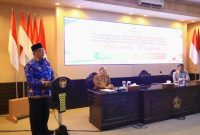 Sekretaris Daerah Kabupaten Gresik, Achmad Washil Miftahul Rachman, saat sambutan di acara pembekalan Tim Pelaksana Kegiatan Bunda Puspa di Kantor Bupati Gresik (Istimewa - garudajatim.com)