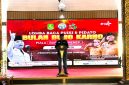 Ketua IWO Sumenep, Imam Mustain R, saat sambutan di acara lomba baca puisi Bung Karno (Za - garudajatim.com)