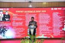 Bupati Sumenep, Achmad Fauzi Wongsojudo, saat memberikan sambutan di acara launching logo Hari Jadi ke-758 (Za - garudajatim.com)