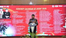 Bupati Sumenep, Achmad Fauzi Wongsojudo, saat memberikan sambutan di acara launching logo Hari Jadi ke-758 (Za - garudajatim.com)