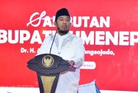 Bupati Sumenep, H. Achmad Fauzi Wongsojudo, saat sambutan di acara Doa Sang Proklamator (Za - garudajati.com)